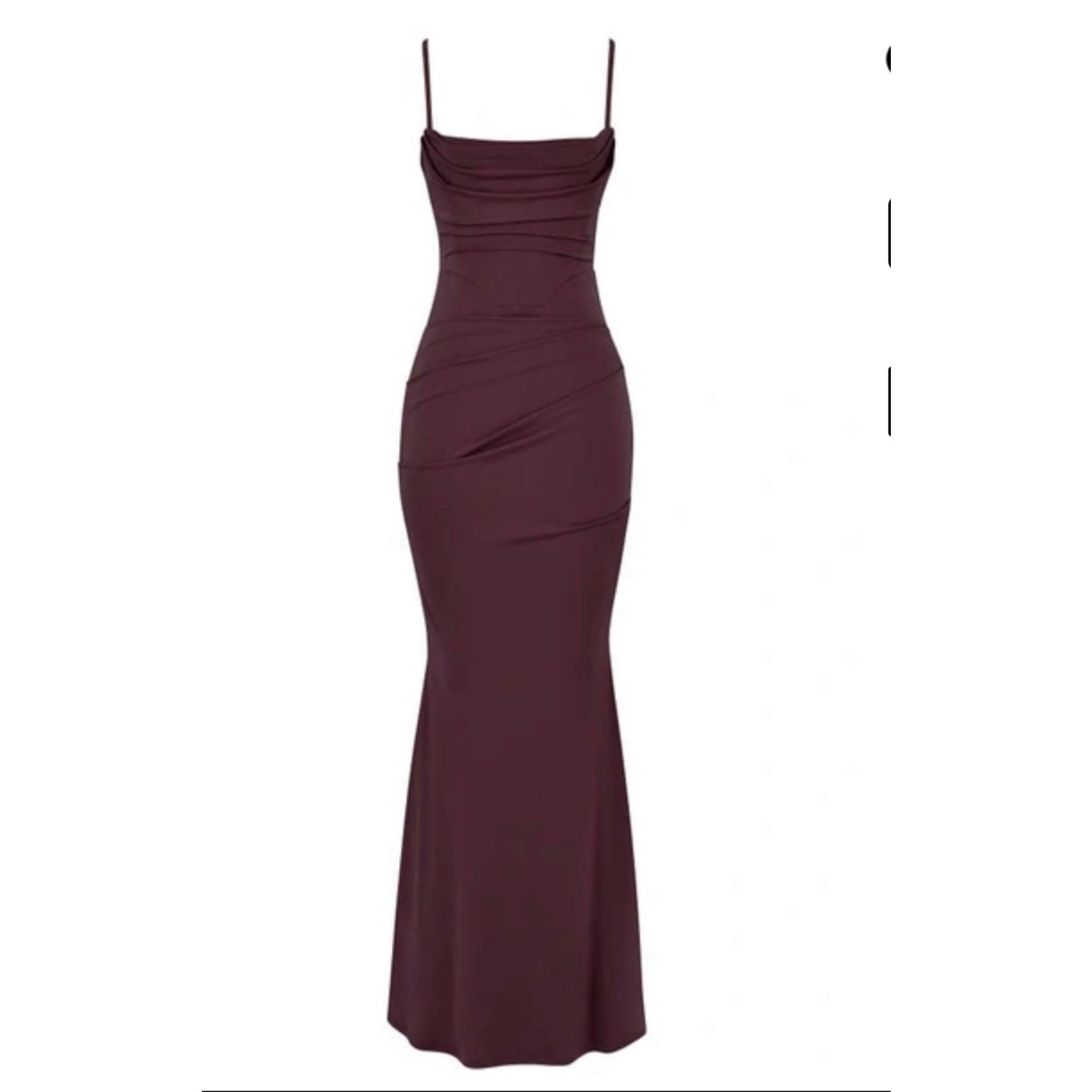 House Of Cb Burgundy Maxi Dress